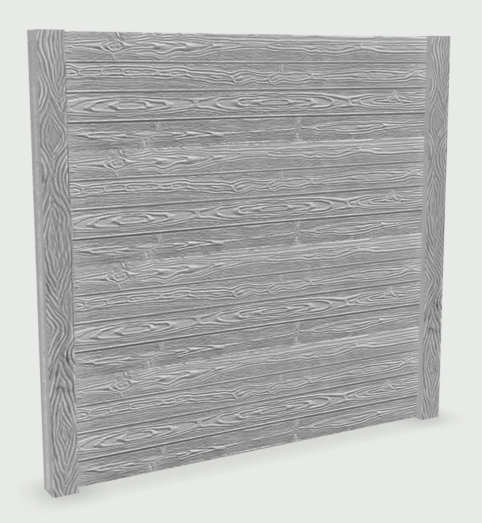 Painel de betão cinzento com textura de madeira